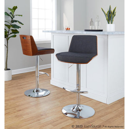 Grey Corazza Adjustable Barstool - Set of 2