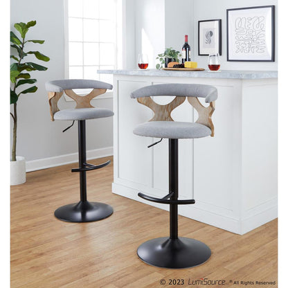 White Gardenia Adjustable Barstool - Set of 2