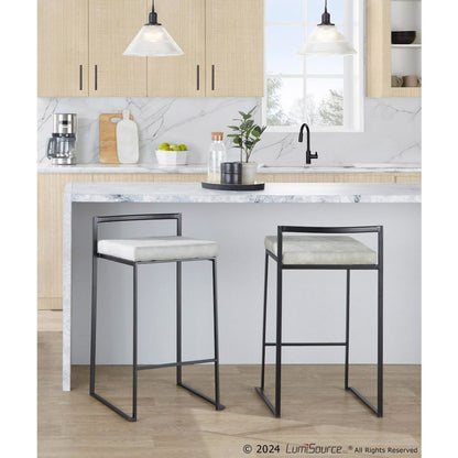Fuji Stacker 26" Fixed-Height Counter Stool - Set of 3