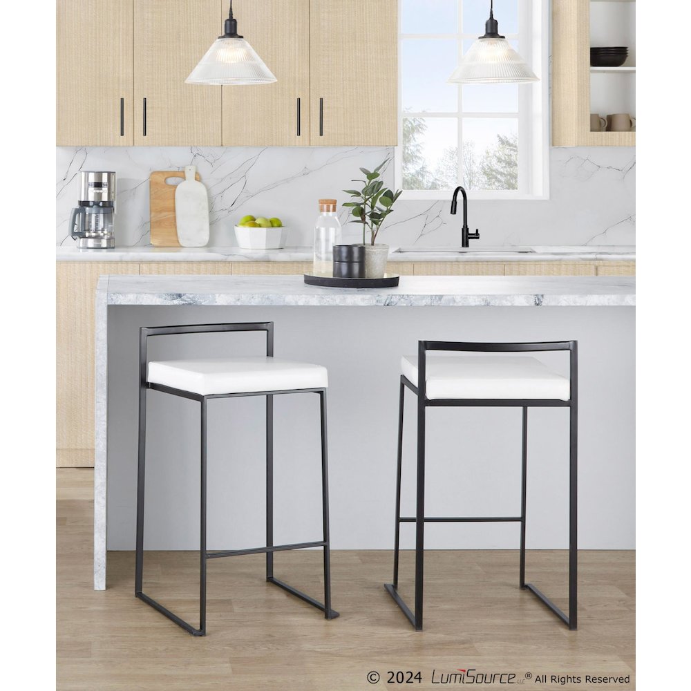 Fuji Stacker 26" Fixed-Height Counter Stool - Set of 3