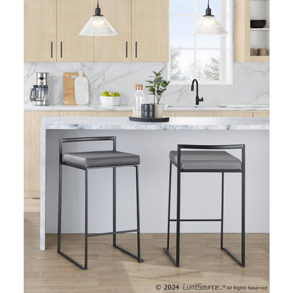 Fuji Stacker 26" Fixed-Height Counter Stool - Set of 3