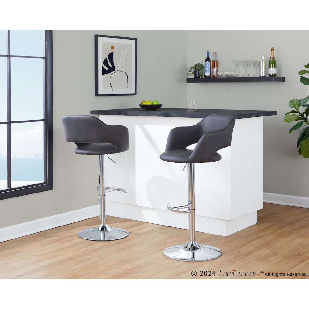 Margarite Adjustable Barstool - Set of 2