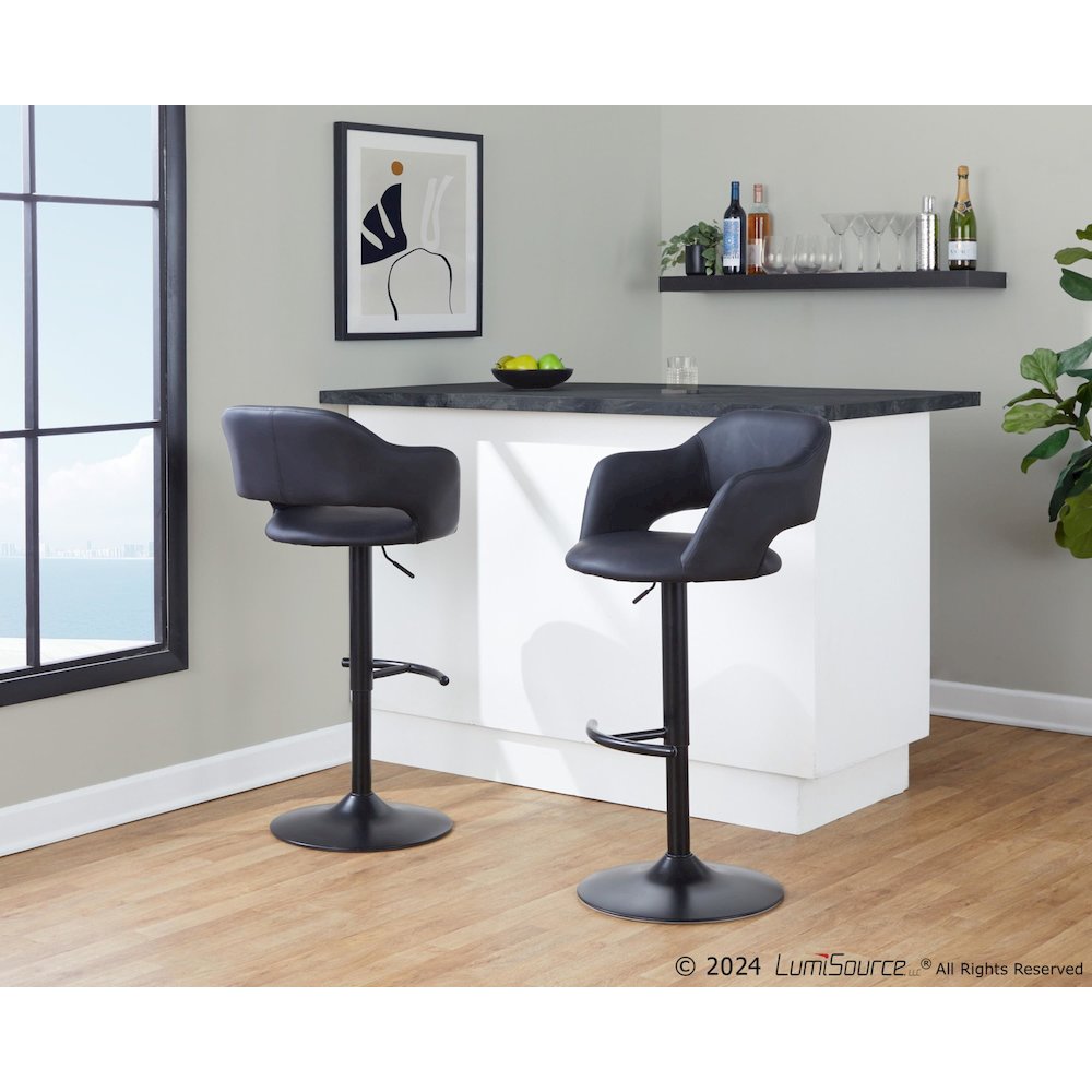 Margarite Adjustable Barstool - Set of 2