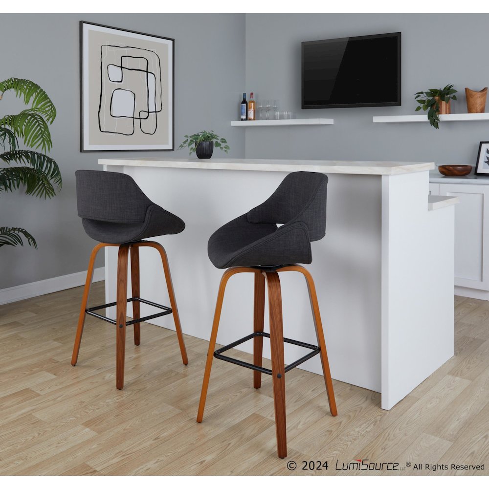 Fabrico 30" Fixed-Height Barstool - Set of 2
