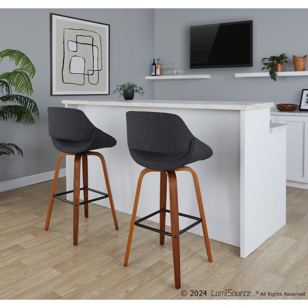 Fabrico 30" Fixed-Height Barstool - Set of 2