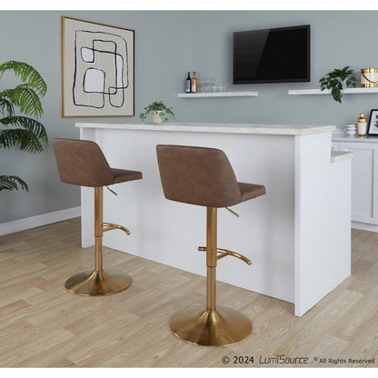 Toriano Adjustable Barstool - Set of 2