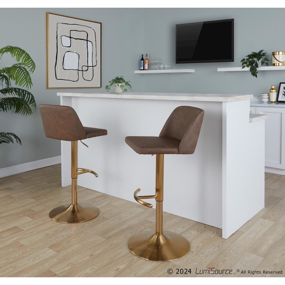 Toriano Adjustable Barstool - Set of 2