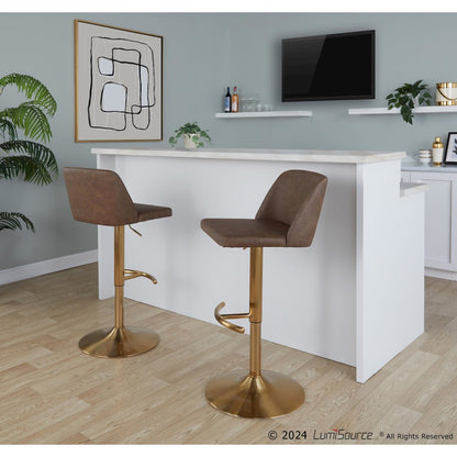 Toriano Adjustable Barstool - Set of 2
