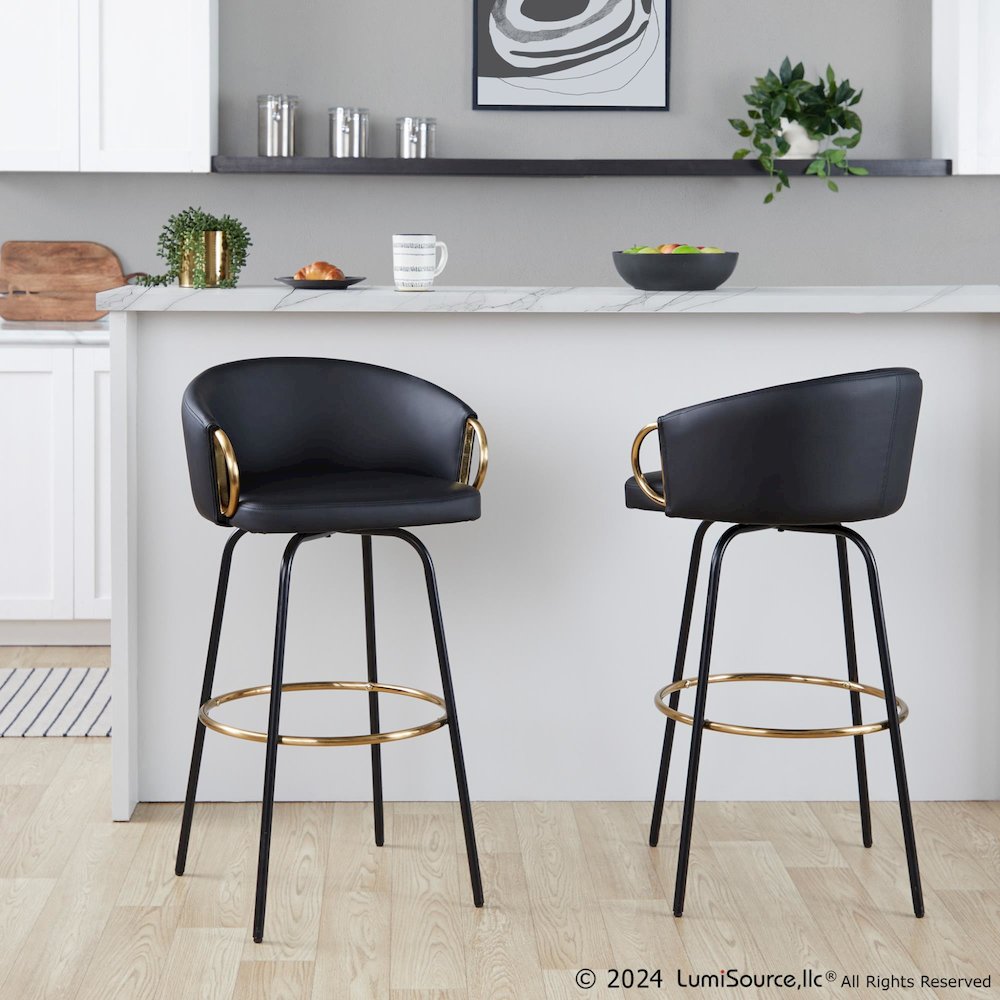 Claire 30" Fixed-Height Barstool - Set of 2