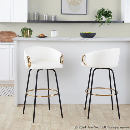 Claire 30" Fixed-Height Barstool - Set of 2