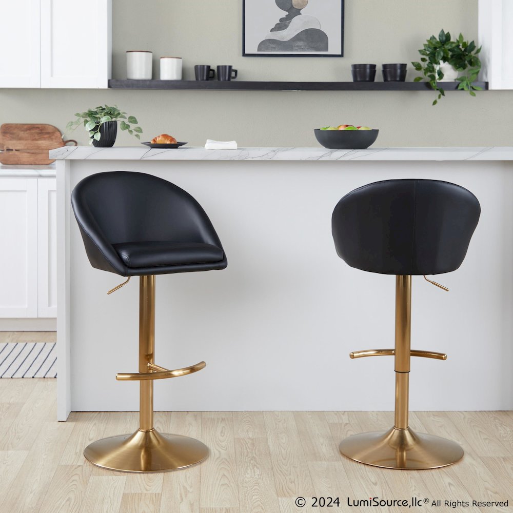 Matisse Highback Adjustable Barstool - Set of 2