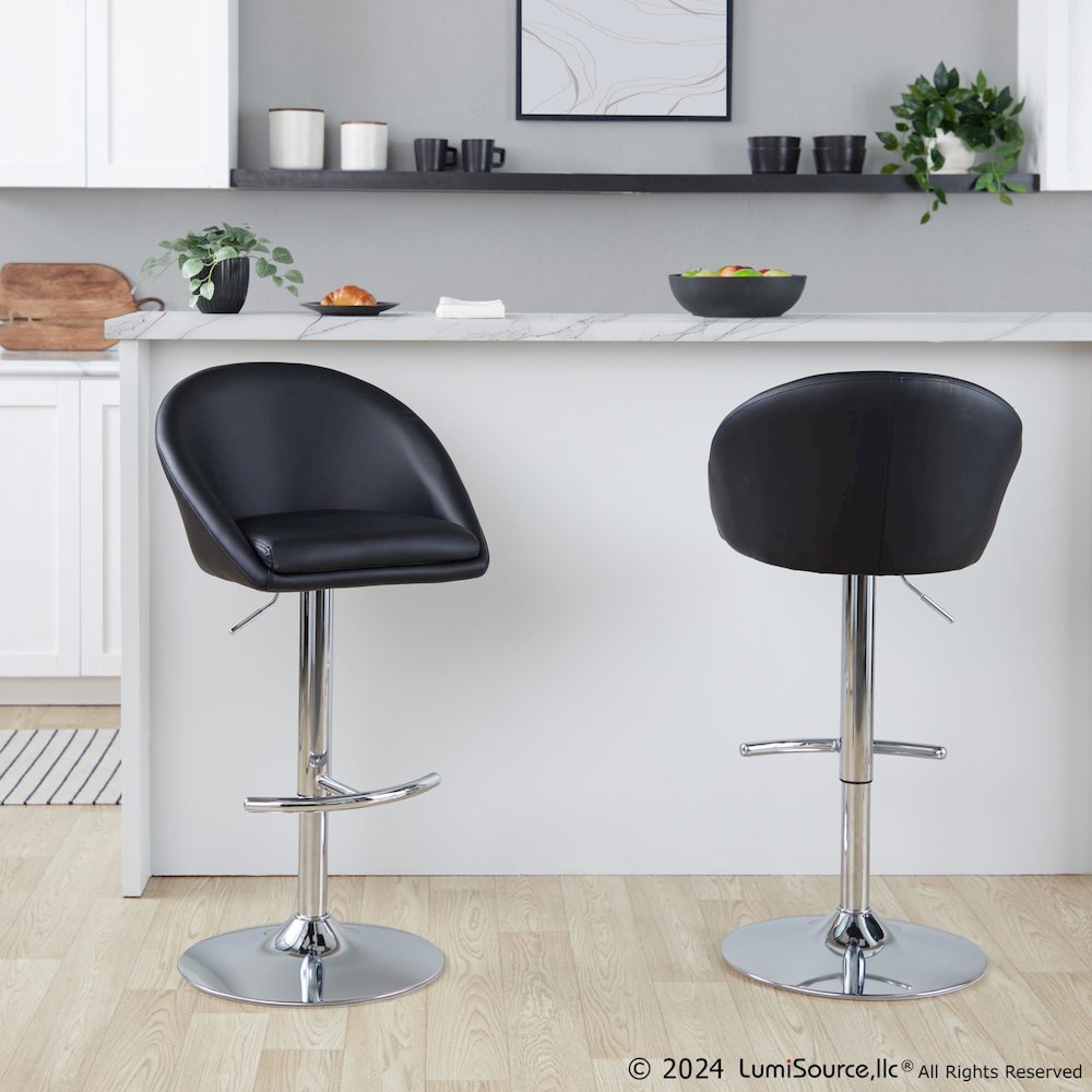 Matisse Highback Adjustable Barstool - Set of 2