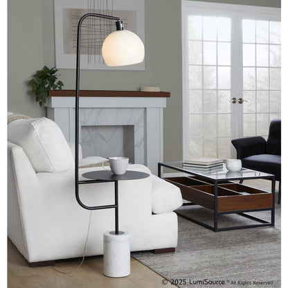 Symbol 66" Metal Floor Lamp With Side Table