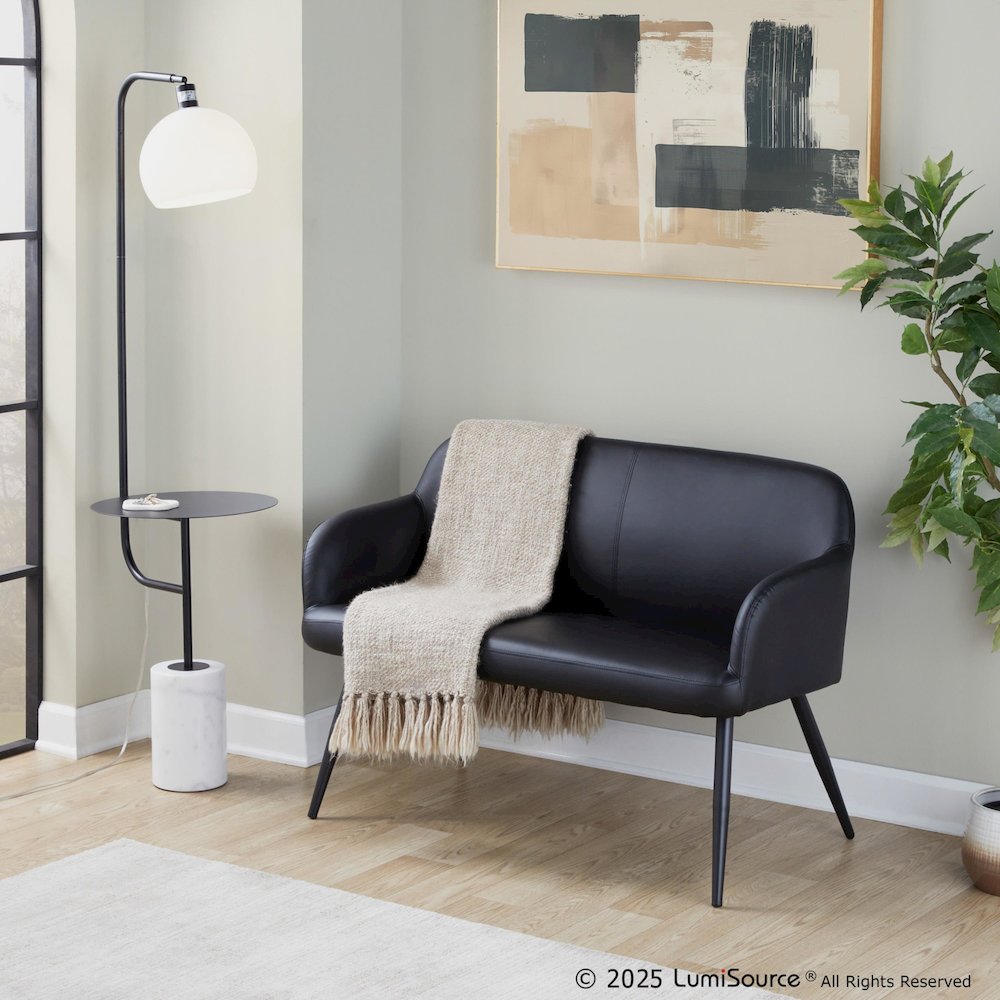 Symbol 66" Metal Floor Lamp With Side Table
