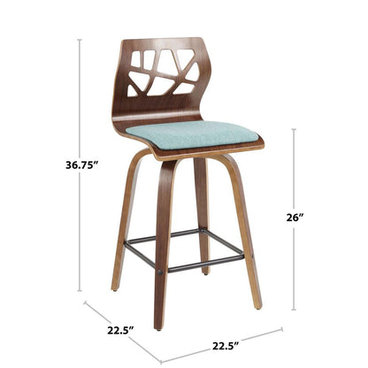 Grey Folia 26" Fixed Height Counter Stool - Set of 2