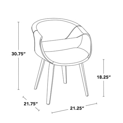 Curvo Upholstered Chair - Set of 2