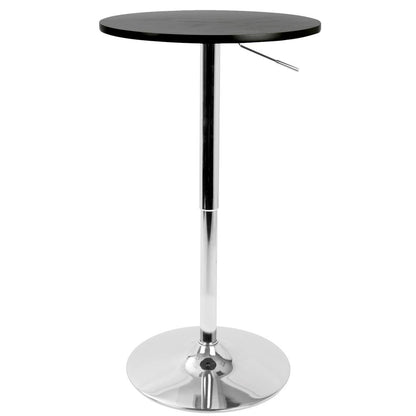 Black Adjustable Bar Table