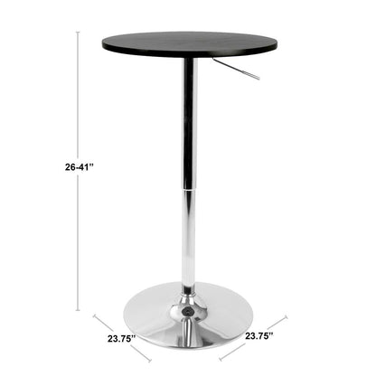 Black Adjustable Bar Table