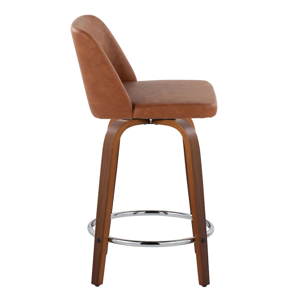 Brown Toriano 24" Fixed-Height Counter Stool - Set of 2
