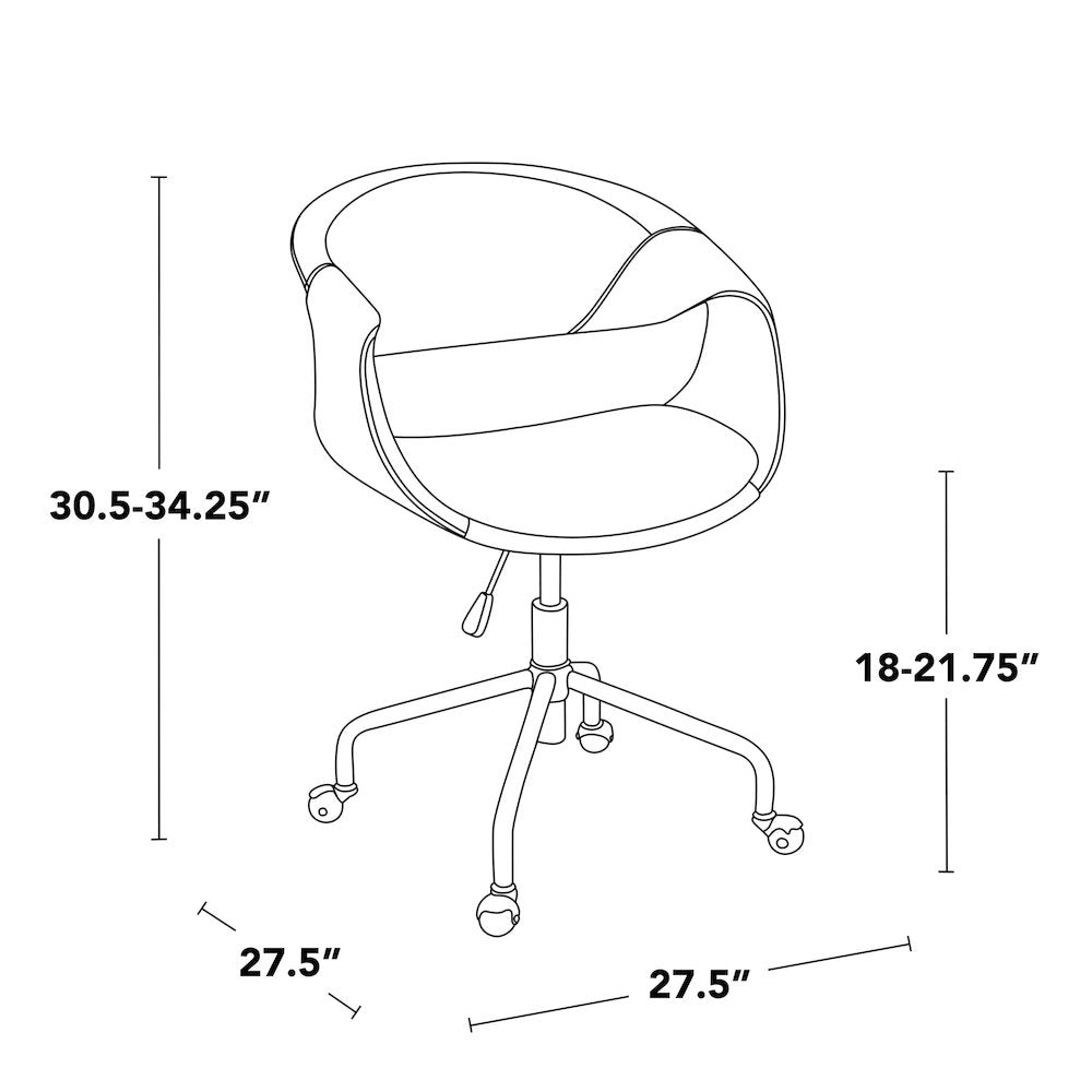 Curvo Upholstered 4-Star Task Chair