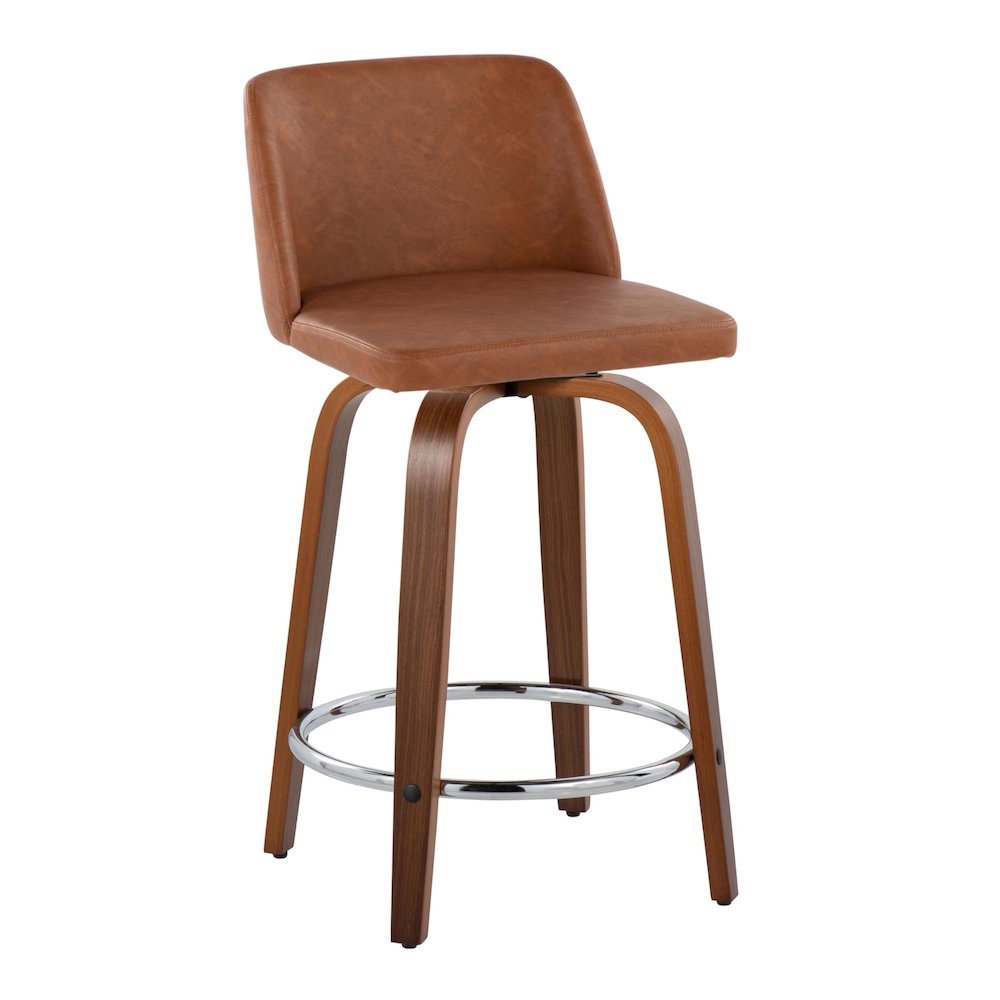 Brown Toriano 24" Fixed-Height Counter Stool - Set of 2