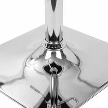 Adjustable Barstool with Swivel in White Faux Leather for Kitchen & Bar