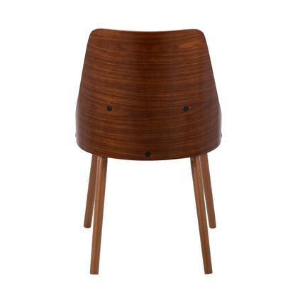 Walnut Wood, Grey Fabric Anabelle Chair (Set of 2)