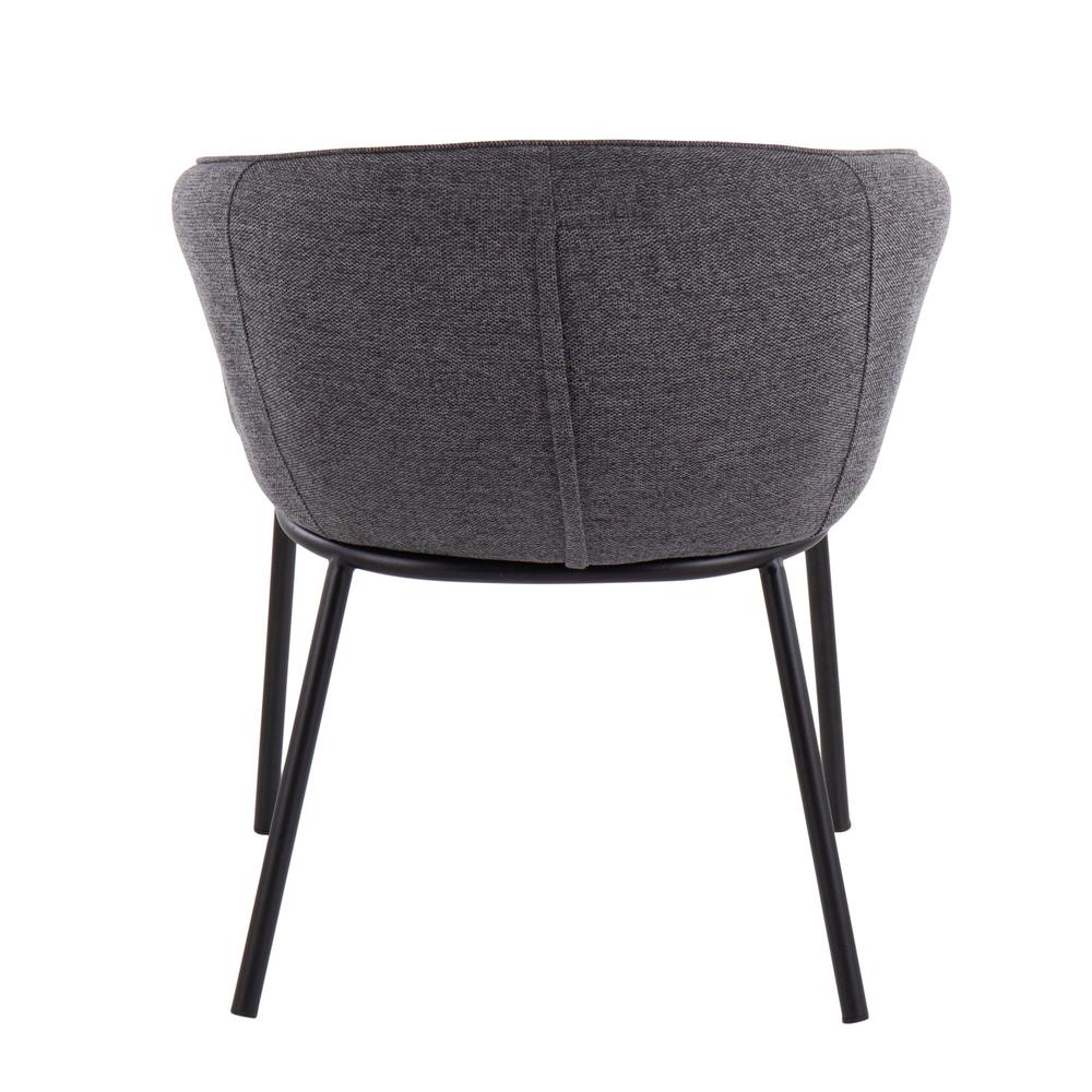 Black Steel, Charcoal Fabric Ashland Chair