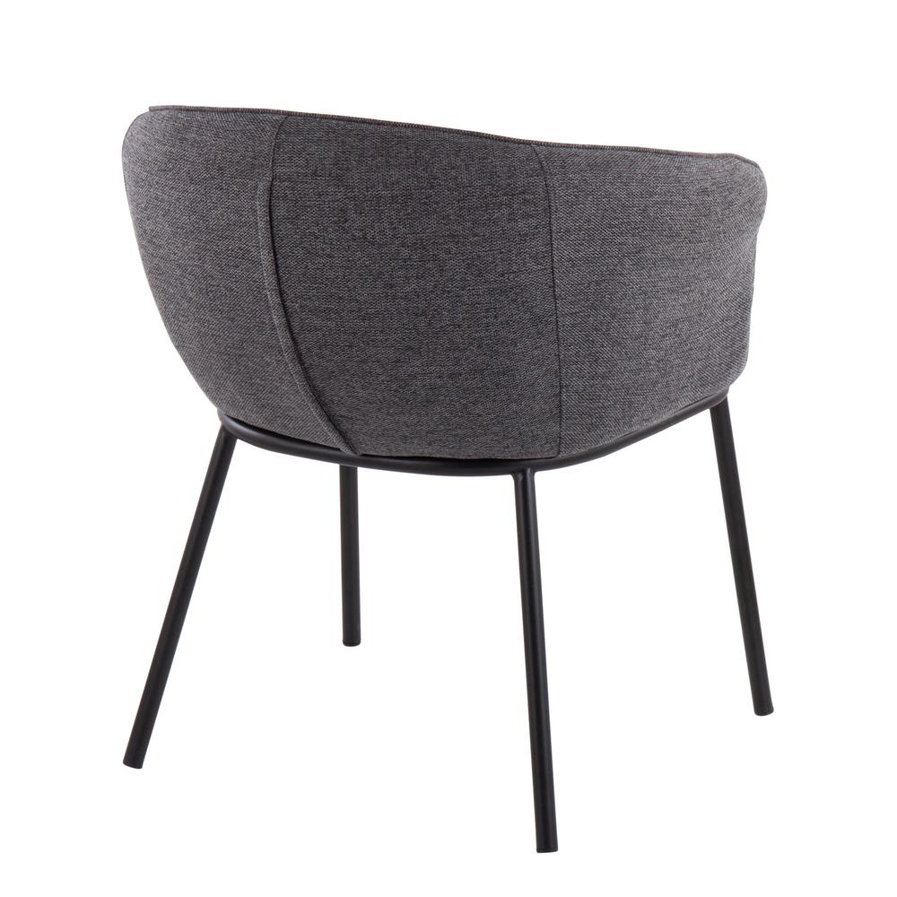 Black Steel, Charcoal Fabric Ashland Chair