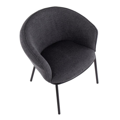 Black Steel, Charcoal Fabric Ashland Chair