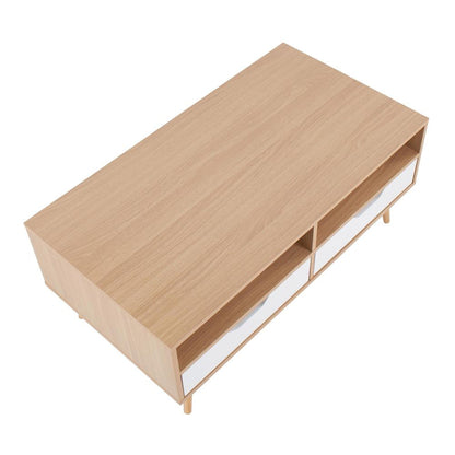 Natural Wood, White Wood Astro Coffee Table