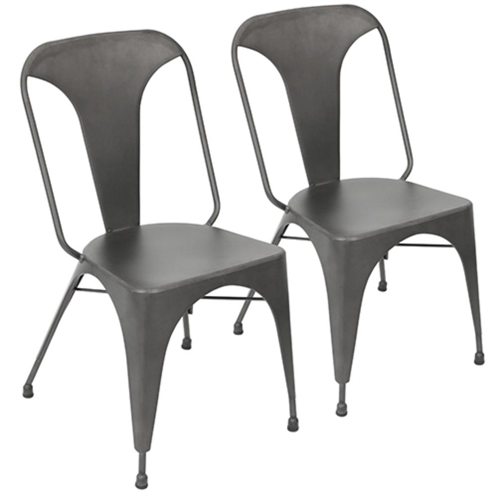 Matte Grey Austin Dining Chair - Set of 2