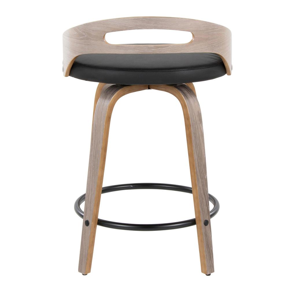 Grey Cassis 24" Fixed-Height Counter Stool - Set of 2