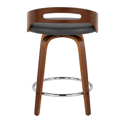 Brown Cassis 24" Fixed-Height Counter Stool - Set of 2