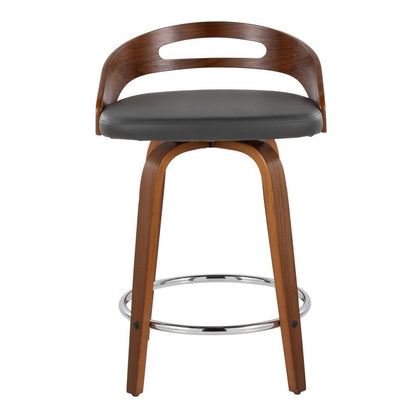 Brown Cassis 24" Fixed-Height Counter Stool - Set of 2