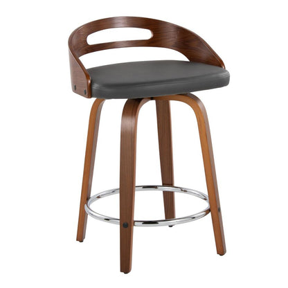 Brown Cassis 24" Fixed-Height Counter Stool - Set of 2