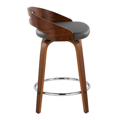 Brown Cassis 24" Fixed-Height Counter Stool - Set of 2