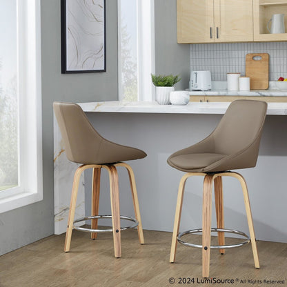 Diana 24" Fixed-Height Counter Stool - Set of  2