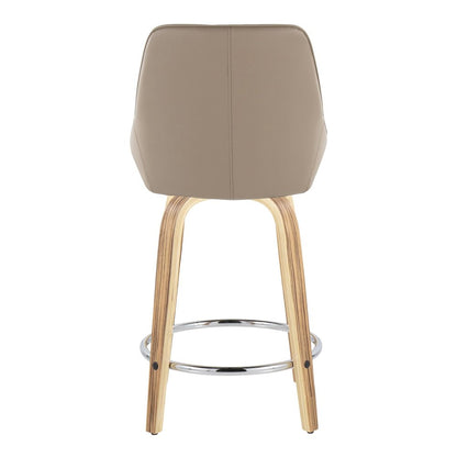 Diana 24" Fixed-Height Counter Stool - Set of  2