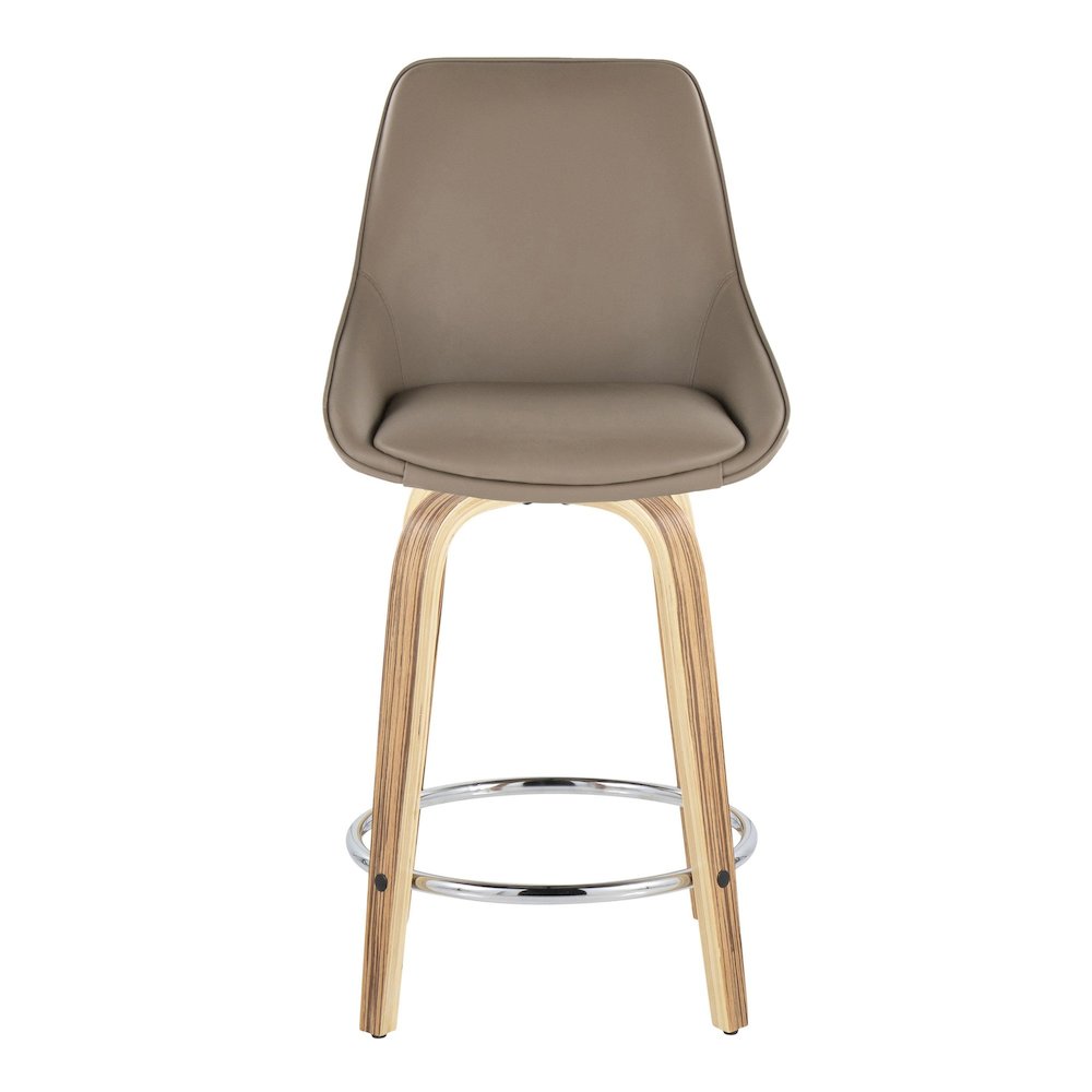 Diana 24" Fixed-Height Counter Stool - Set of  2
