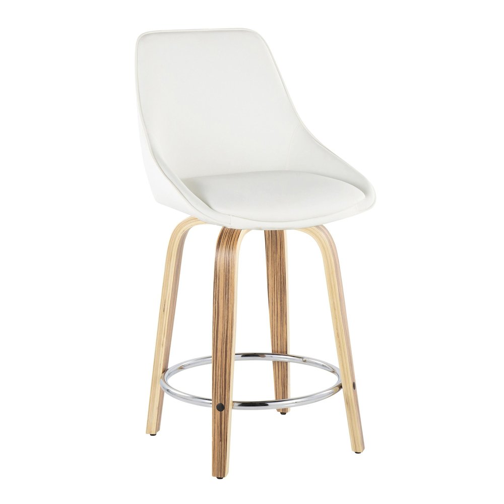 Diana 24" Fixed-Height Counter Stool - Set of  2