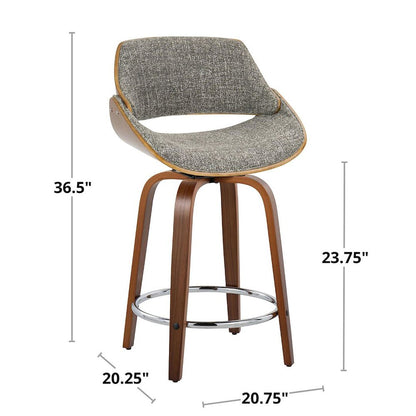Fabrizzi 24" Fixed-Height Counter Stool - Set of 2