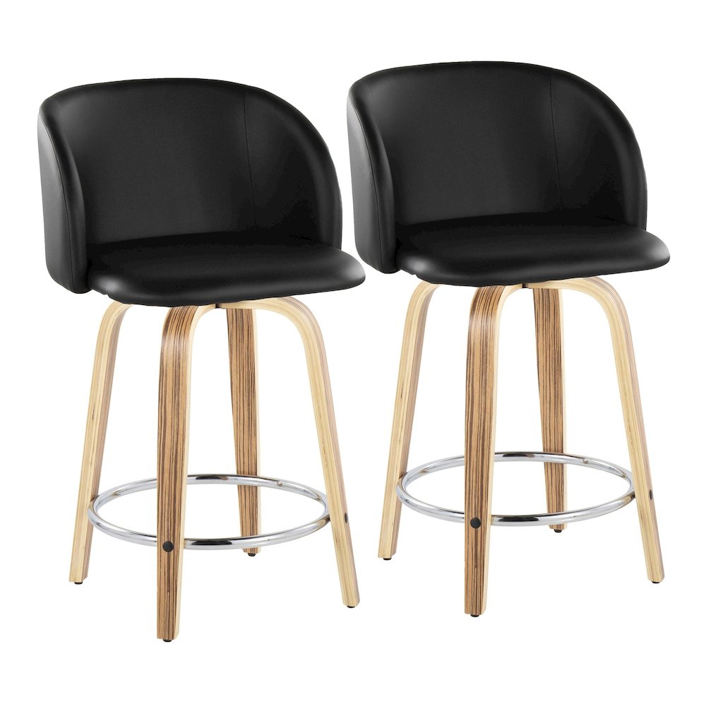 Fran 24" Fixed-Height Counter Stool - Set of 2