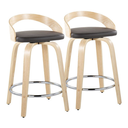 Grotto 24" Fixed-Height Counter Stool - Set of 2