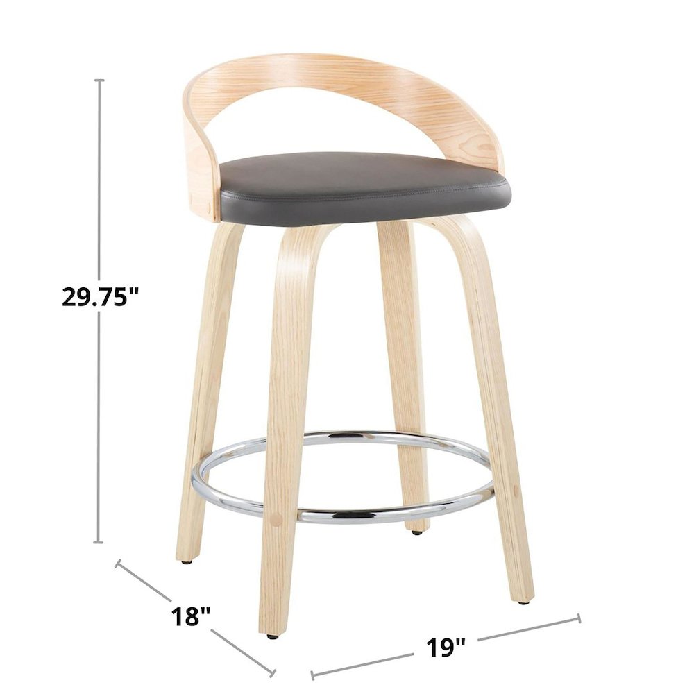 Grotto 24" Fixed-Height Counter Stool - Set of 2