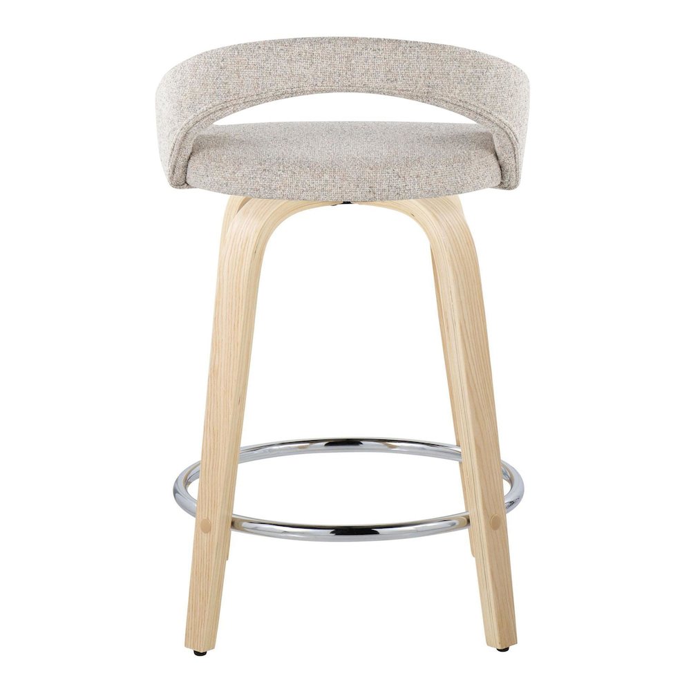 Grotto Upholstered 24" Fixed-Height Counter Stool - Set of 2