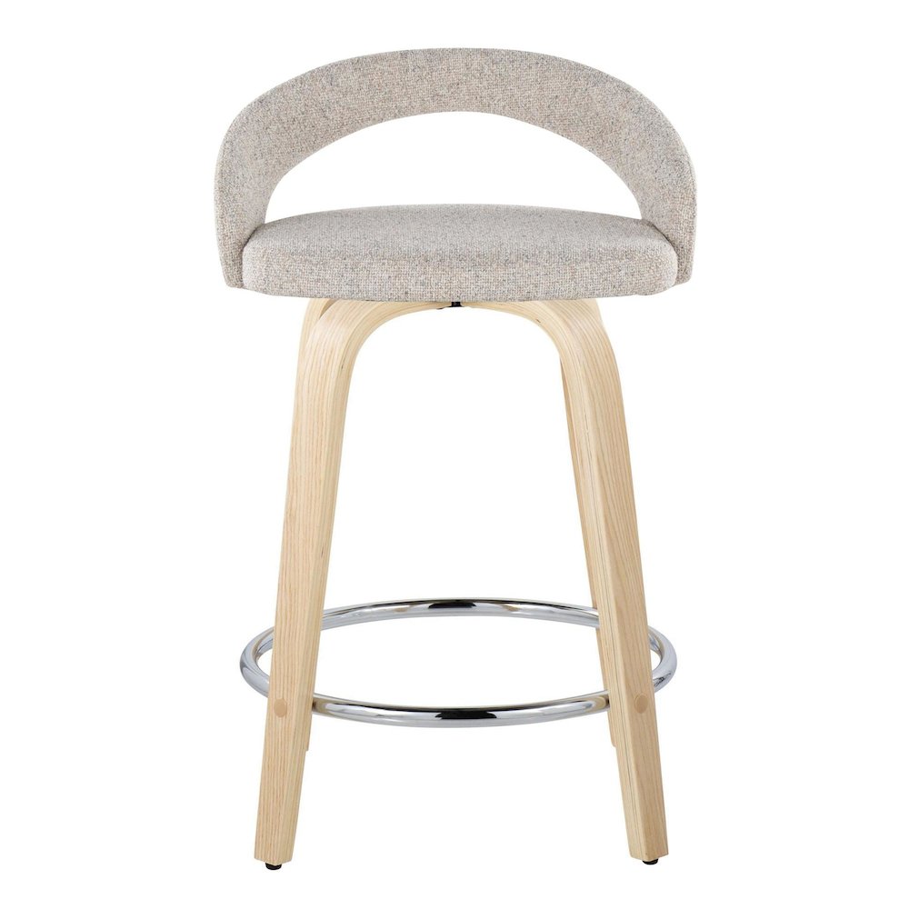 Grotto Upholstered 24" Fixed-Height Counter Stool - Set of 2