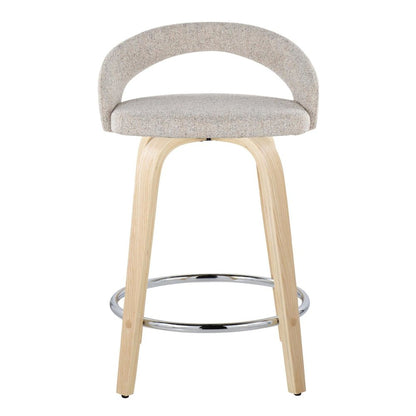 Grotto Upholstered 24" Fixed-Height Counter Stool - Set of 2