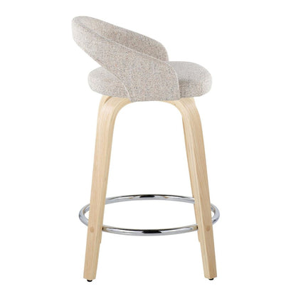 Grotto Upholstered 24" Fixed-Height Counter Stool - Set of 2