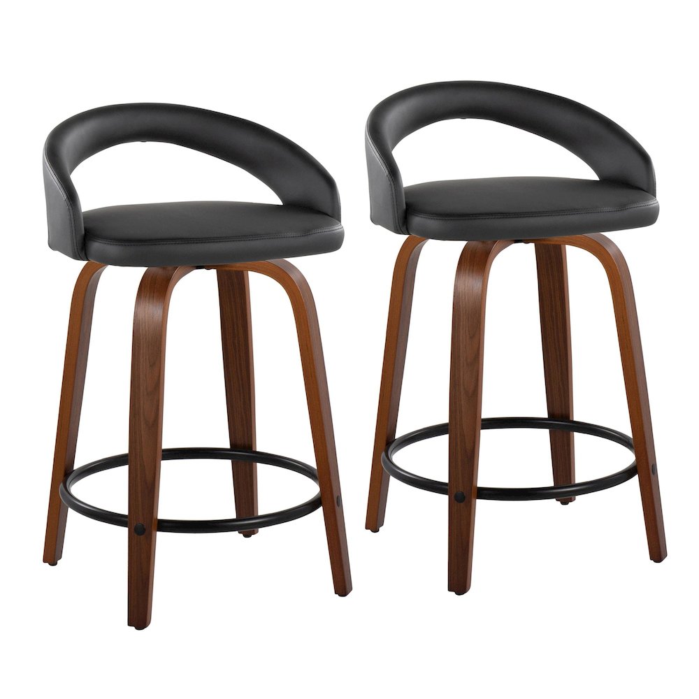 Grotto Upholstered 24" Fixed-Height Counter Stool - Set of 2